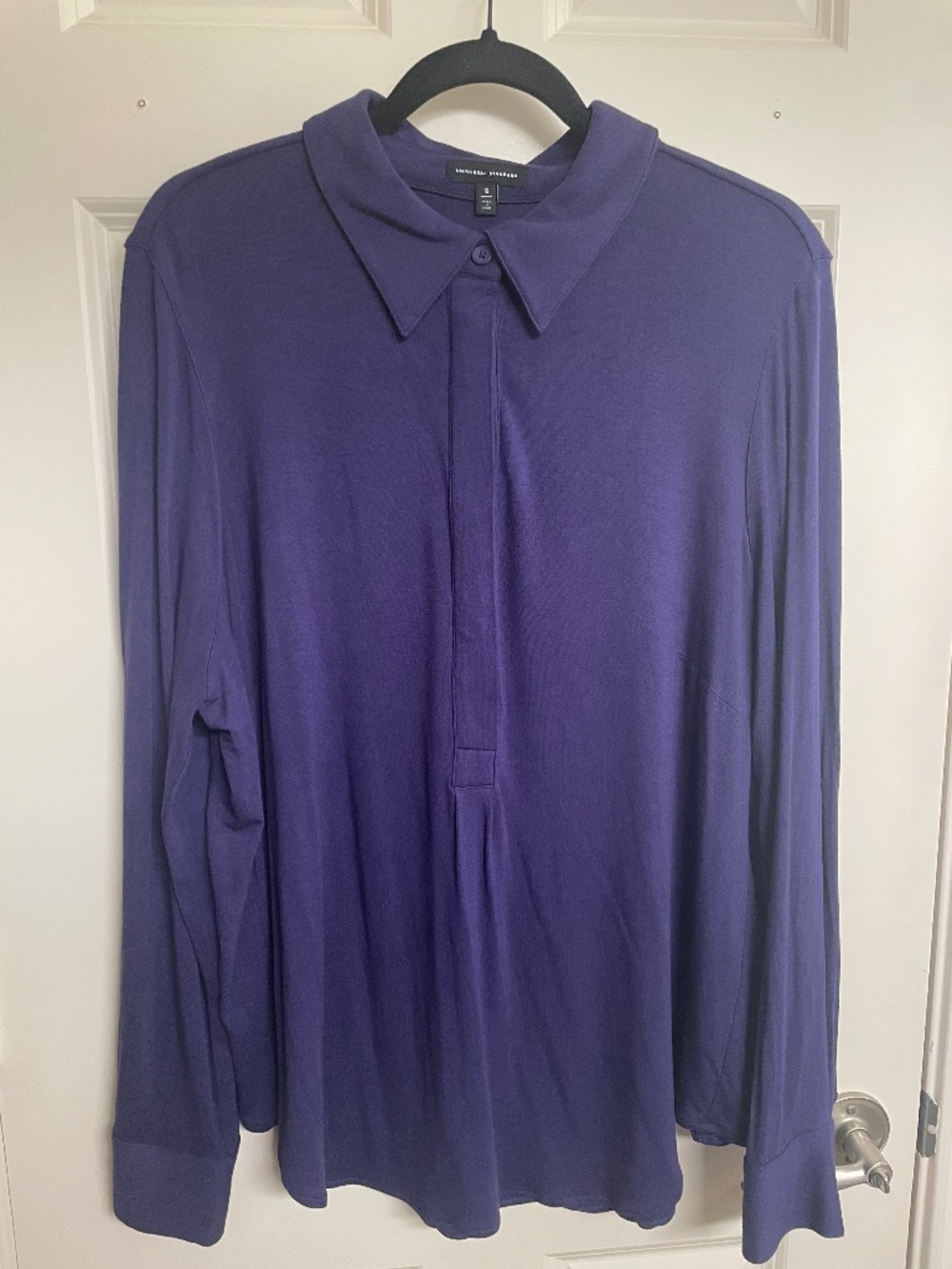 Elbe Liquid Jersey Popover Purple Long Sleeve Top